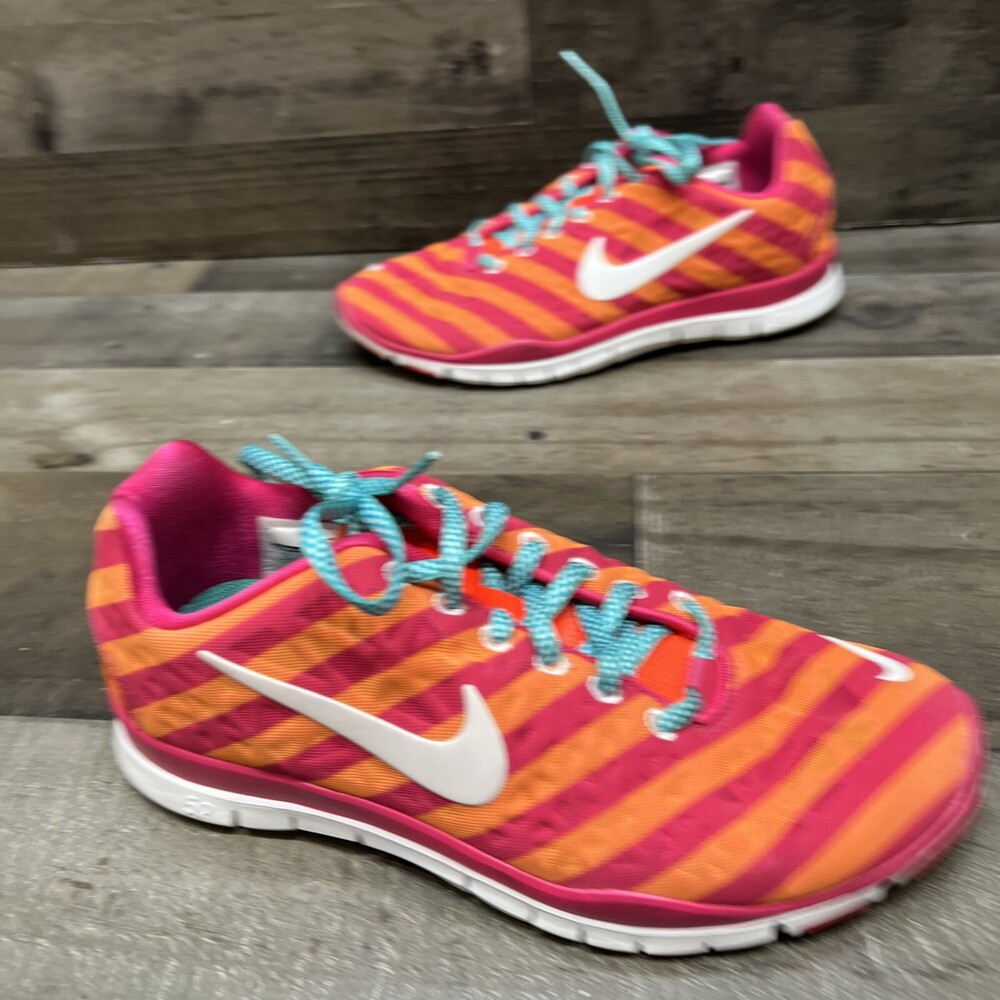 Nike Free Tr Fit 3 Womens Pink/Orange Athletic Shoes Size 6